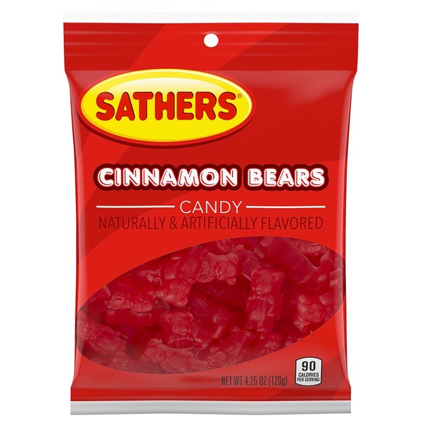 Sathers Cinnamon Gummy Bears 41/4 oz 06756 Zoro